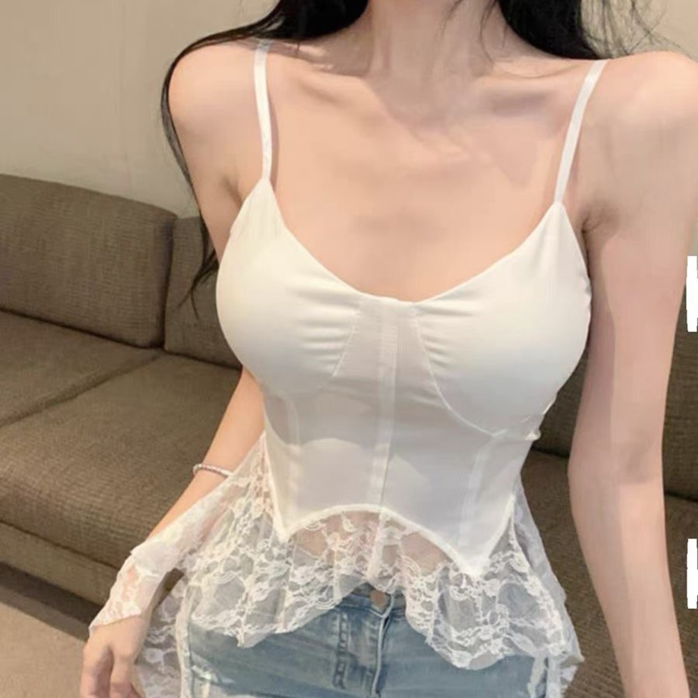 Stylische Damen Sommerweste mit Rüschen und schönen Spitzenverzierungen - Picture 16 of 25