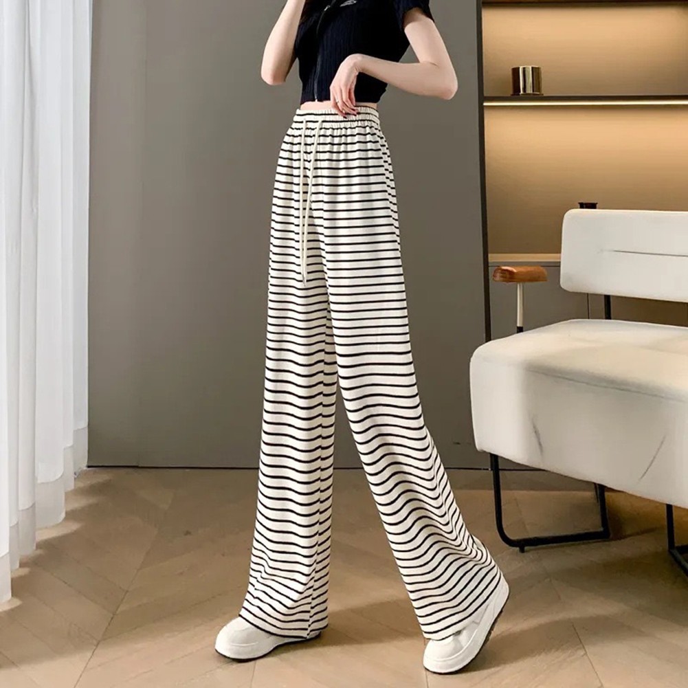 Loose Casual Pants with Stripe Pattern for Women Great for Spring Fashion - Picture 8 of 11