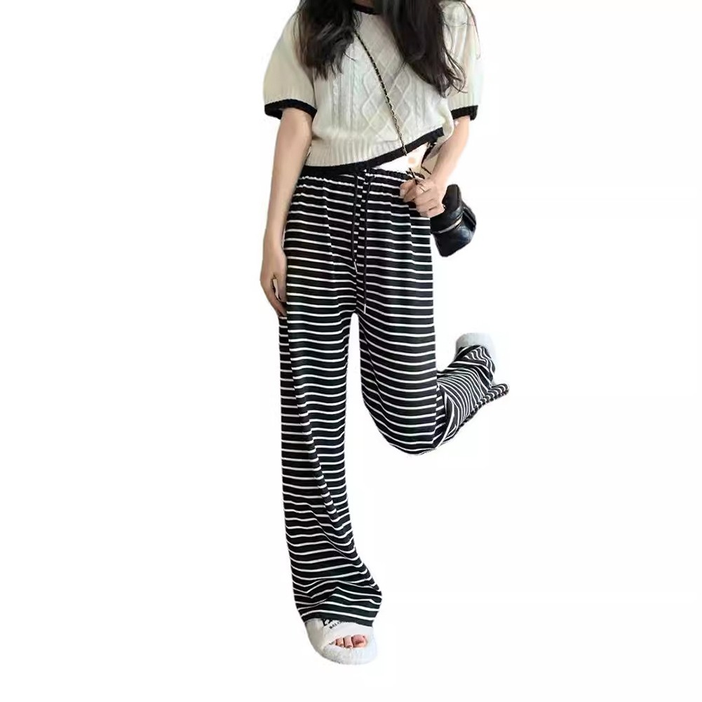Loose Casual Pants with Stripe Pattern for Women Great for Spring Fashion - Picture 11 of 11