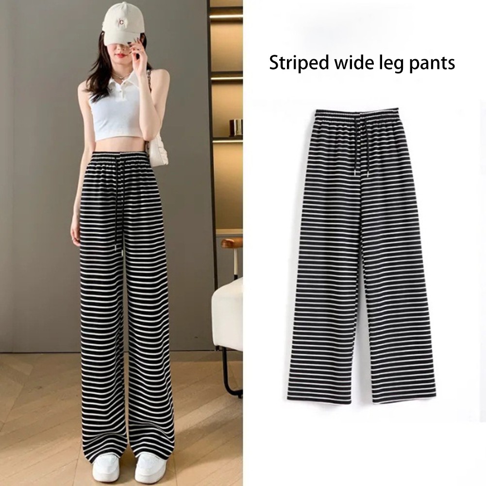Loose Casual Pants with Stripe Pattern for Women Great for Spring Fashion - Picture 10 of 11