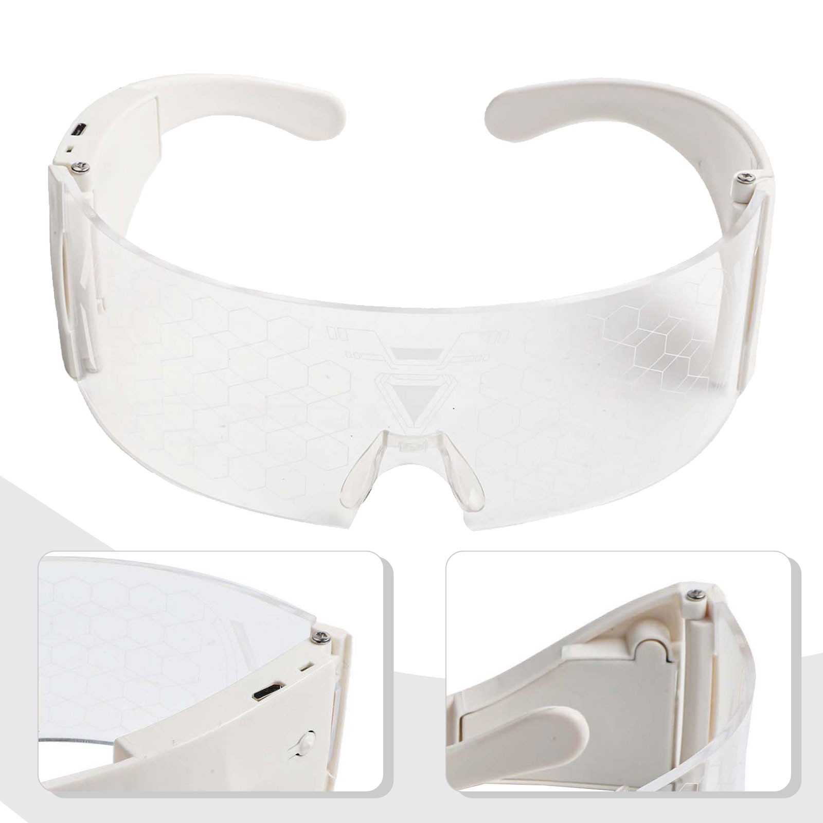 Transparent Acrylic LED Glasses Ideal for Halloween and Costume Events - Picture 15 of 27