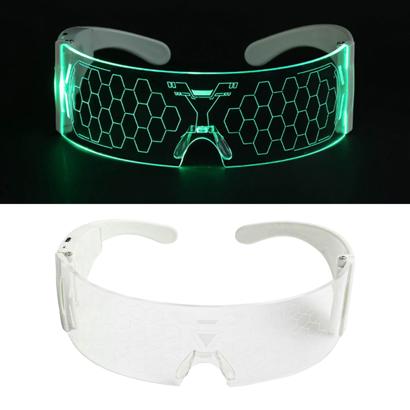 Transparent Acrylic LED Glasses Ideal for Halloween and Costume Events - Picture 21 of 27
