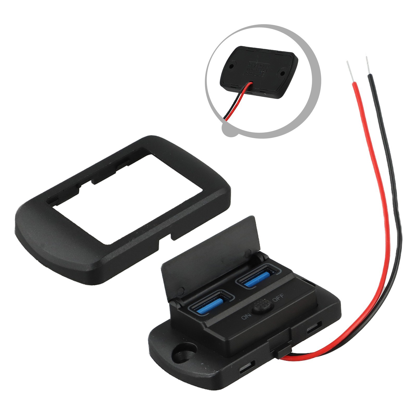 Support Panneau Chargeur Voiture USB 12V Design Élégant avec Double Options de - Photo 13 sur 40