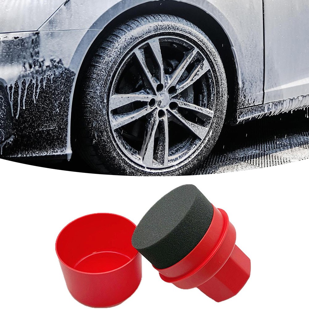 Curved Tire Sponge Brush with Cover for Effective Wheel Polishing and Cleaning - Picture 26 of 38