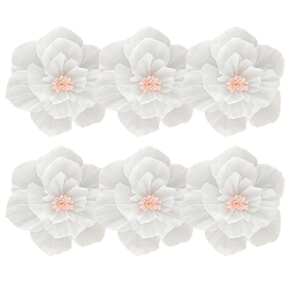6pcs 3D Paper Flowers for Home Decor Wedding Birthday Party Decorations