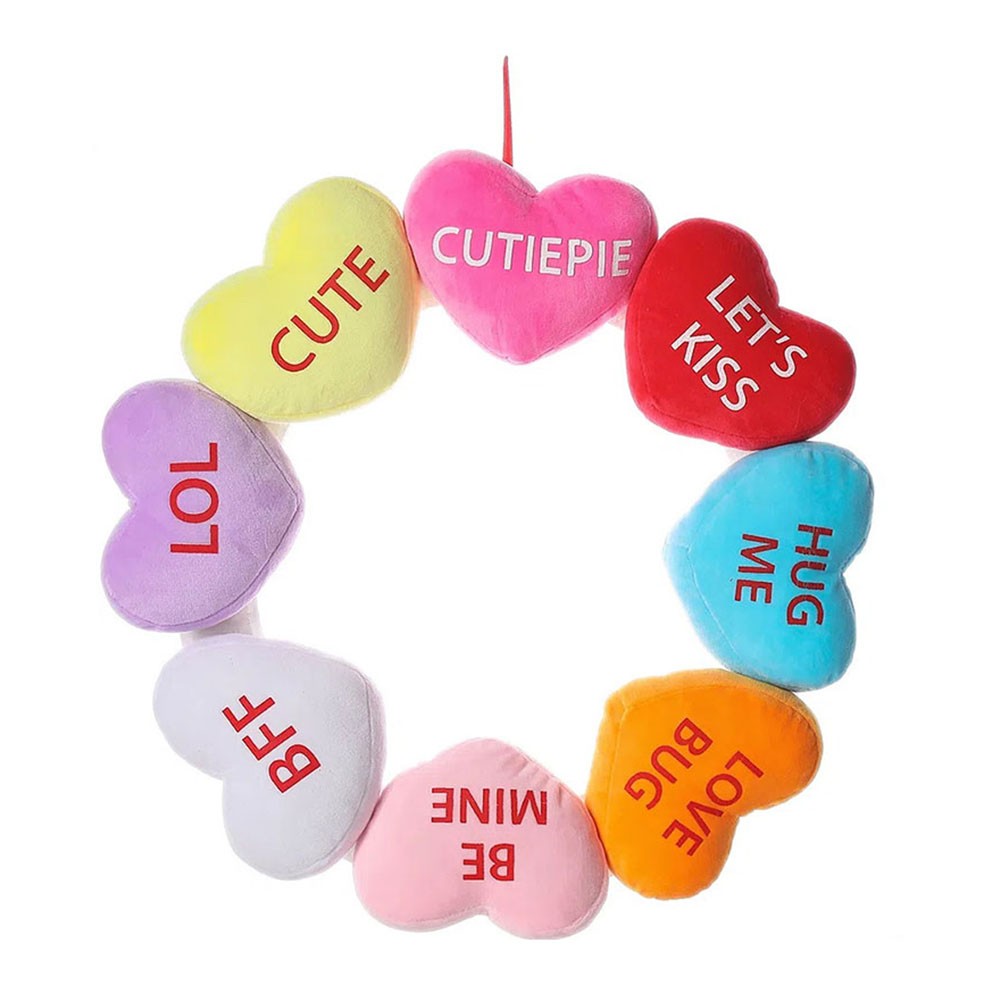 Festive 40cm Valentine Wreath with Soft Love Envelopes for Home Decoration - Picture 34 of 48