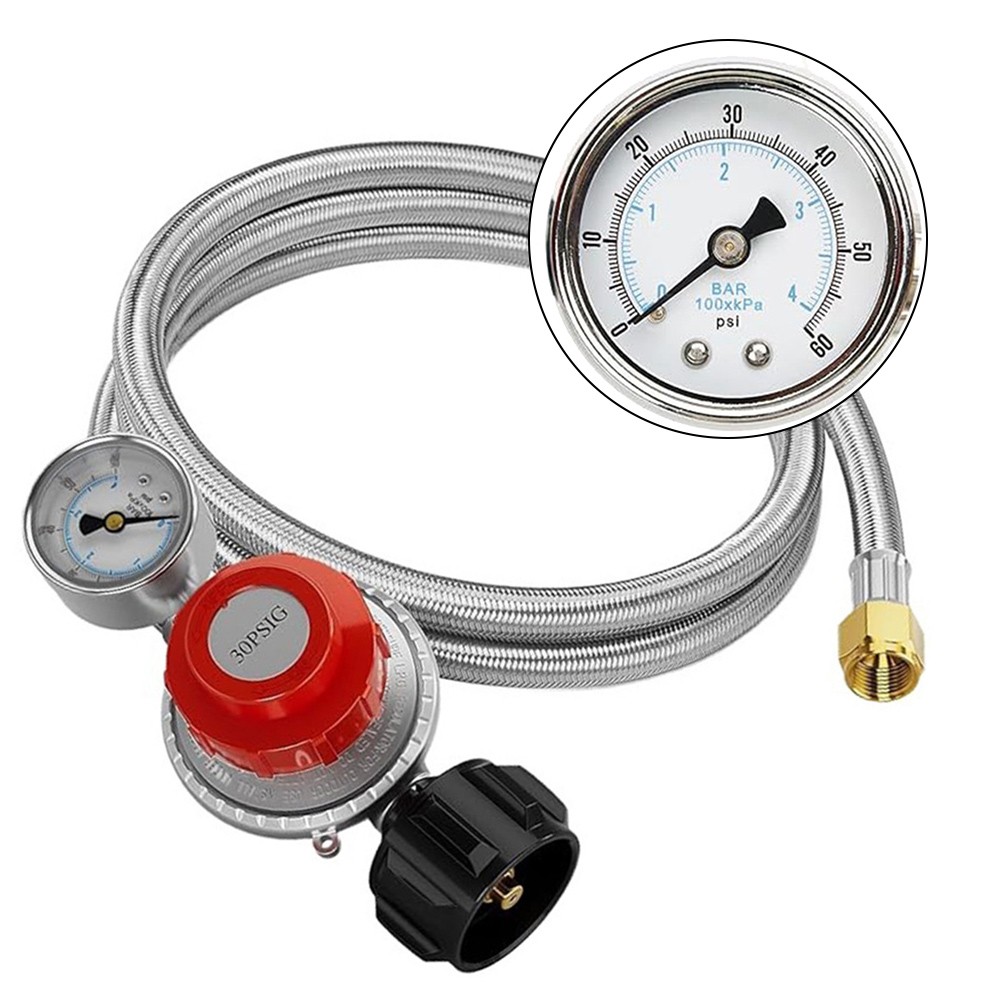 Régulateur Propane Haute Pression avec Manomètre pour Barbecue Extérieur 5FT - Photo 37/40