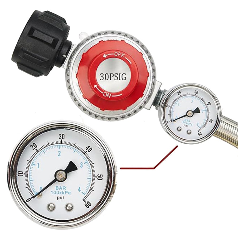 Régulateur Propane Haute Pression avec Manomètre pour Barbecue Extérieur 5FT - Photo 40/40