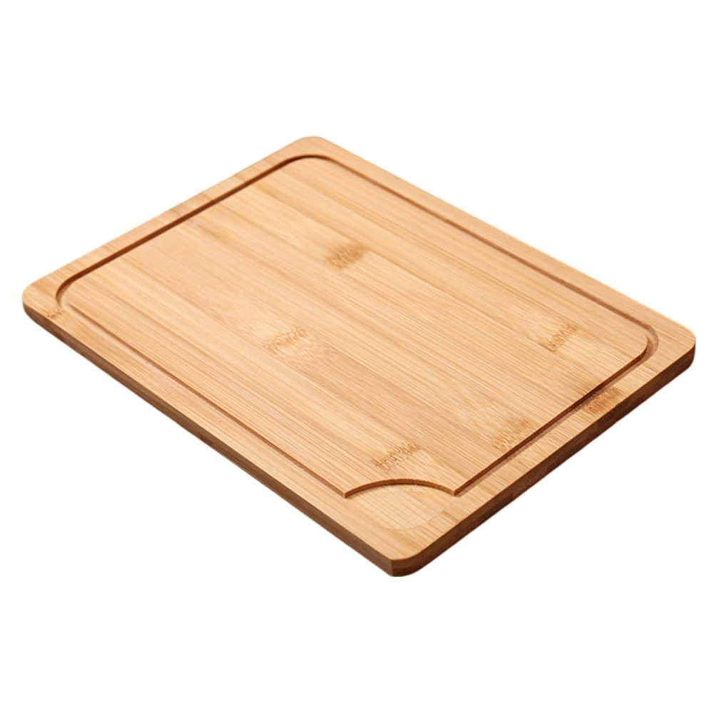 Crafted Solid Wood Steak Dish Wooden Tray for Western Cuisine and Tableware