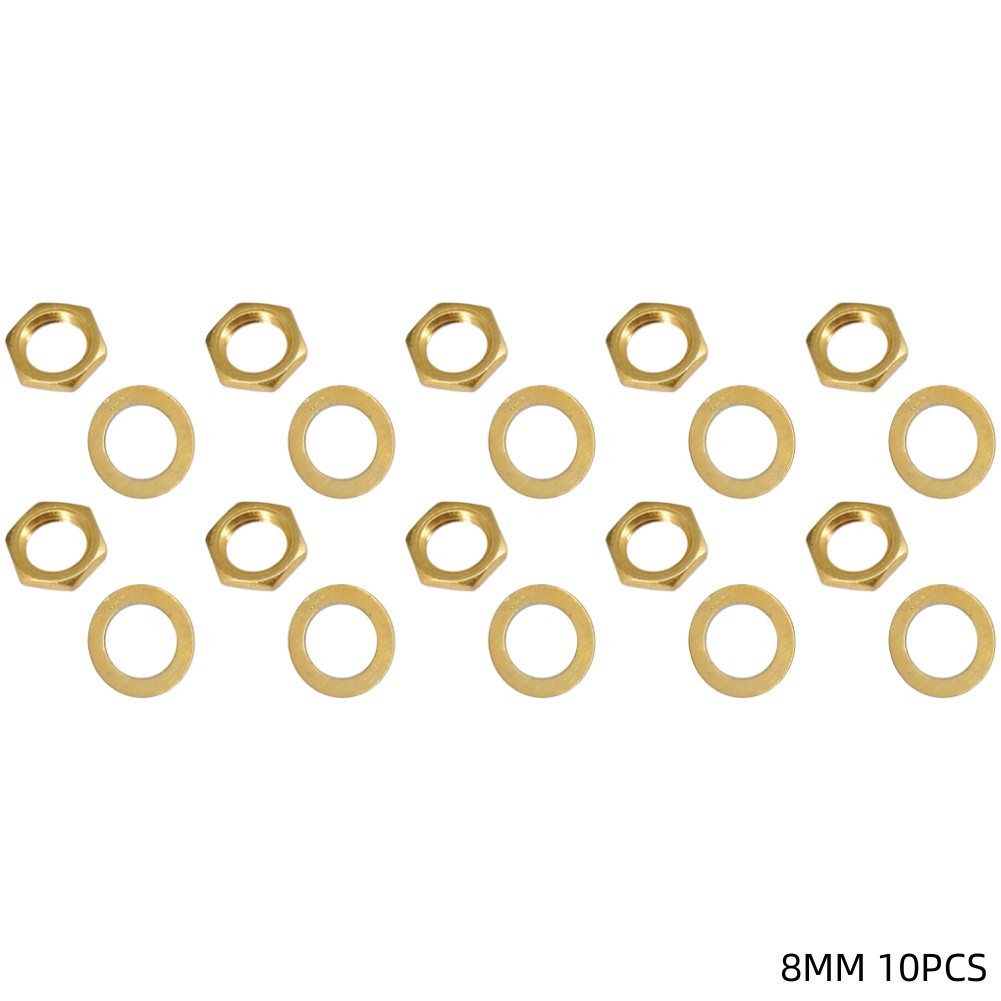 M7 or M8 Guitar Potentiometer Nut Washer Set 10 Pieces for Electric Bass - Picture 24 of 24