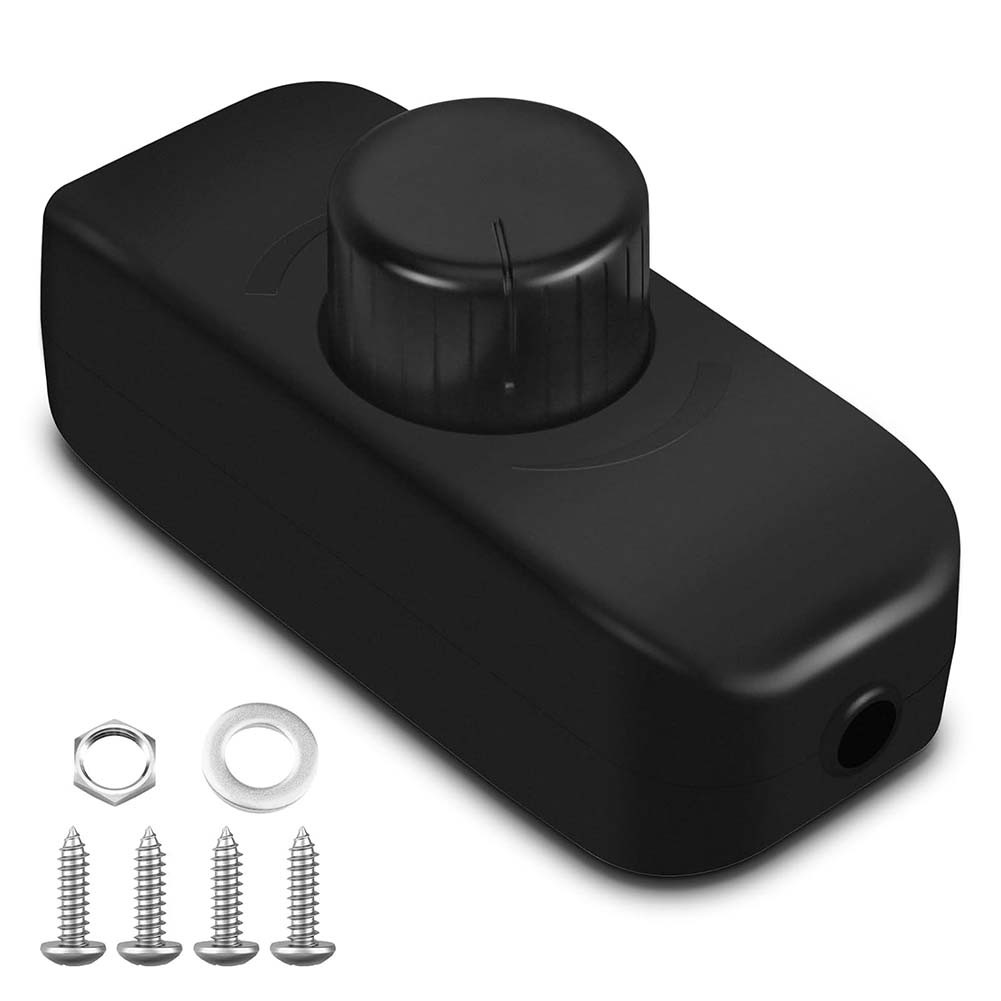 Interruptor atenuador LED 220V 240V control giratorio en línea para lámparas de mesa y accesorios - Imagen 14 de 14