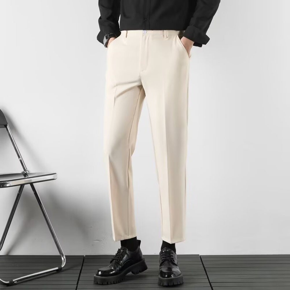 Stilvolle drapierte Knöchelhose für Herren für Büro und Freizeit bequeme Pas - Bild 15 von 52