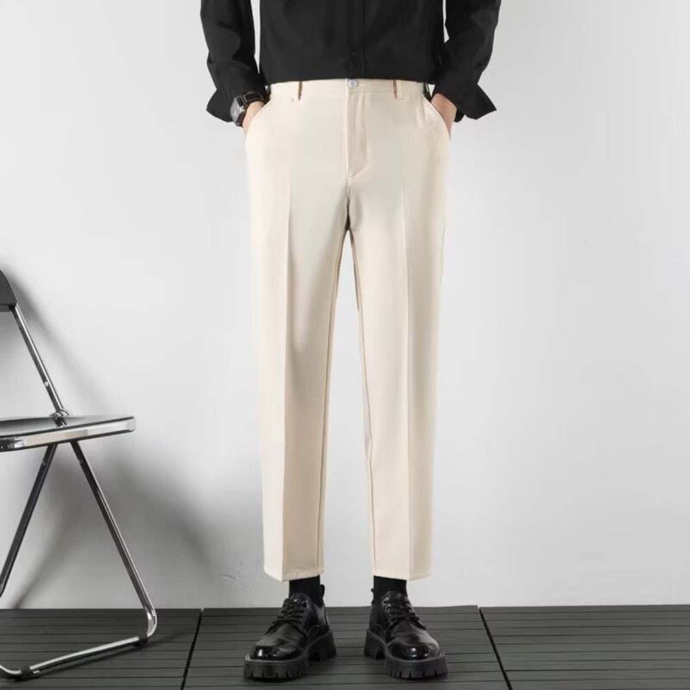 Stilvolle drapierte Knöchelhose für Herren für Büro und Freizeit bequeme Pas - Bild 13 von 52