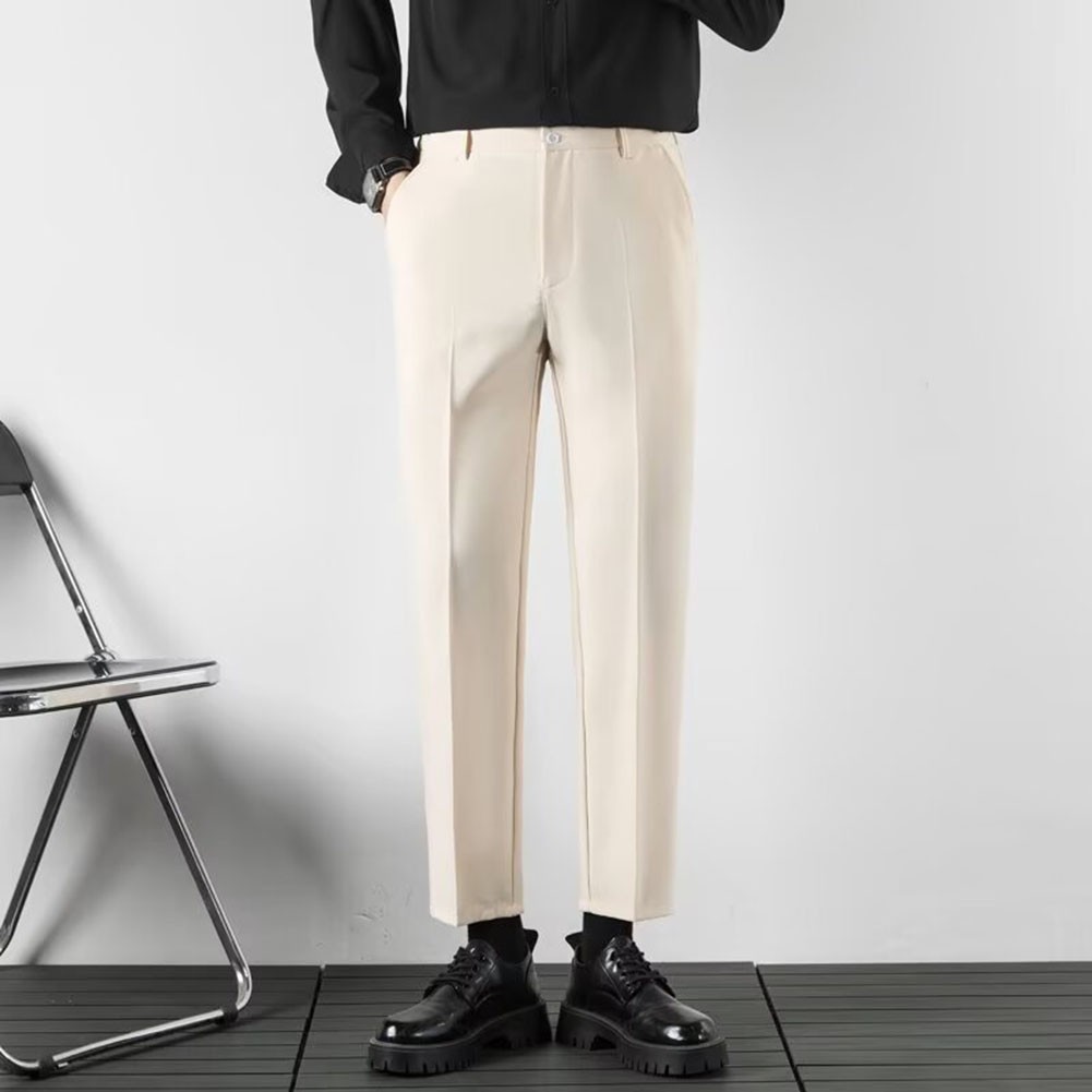 Stilvolle drapierte Knöchelhose für Herren für Büro und Freizeit bequeme Pas - Bild 14 von 52