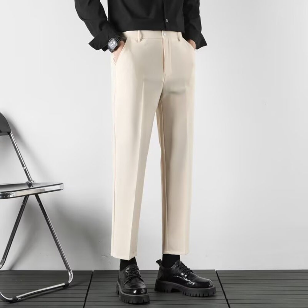 Stilvolle drapierte Knöchelhose für Herren für Büro und Freizeit bequeme Pas - Bild 16 von 52