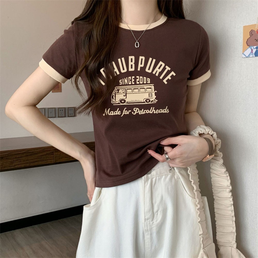 Sleek Womens Casual T Shirt with Unique Contrast Features for Daily Wear - Picture 15 of 28