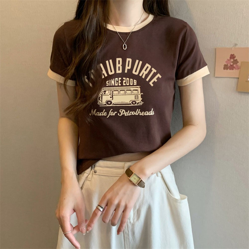 Sleek Womens Casual T Shirt with Unique Contrast Features for Daily Wear - Picture 13 of 28