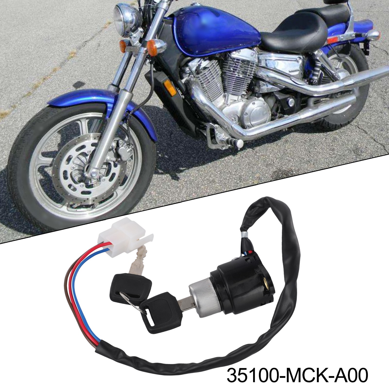 For Honda Shadow Motorbike Compatible Ignition Key Switch Parts