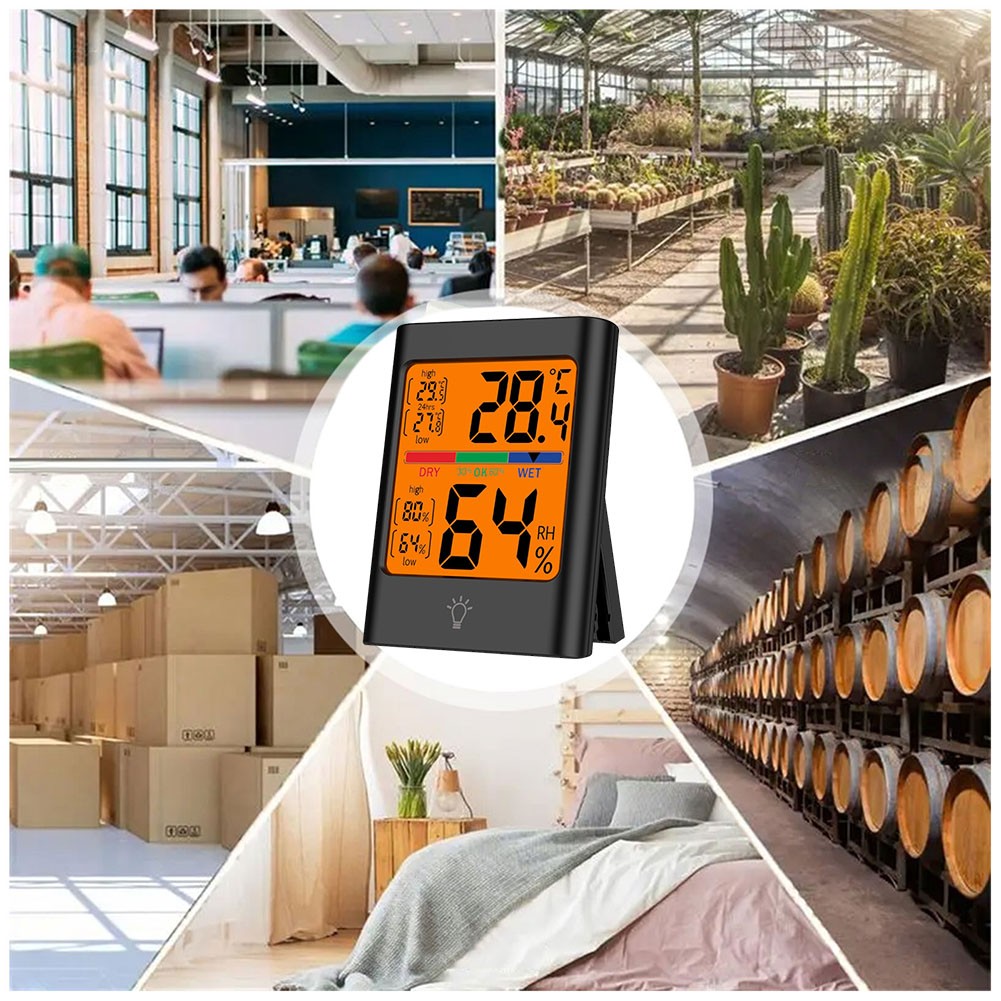 Indoor Temperature and Humidity Monitor with Backlit Display and Magnet - Picture 20 of 22