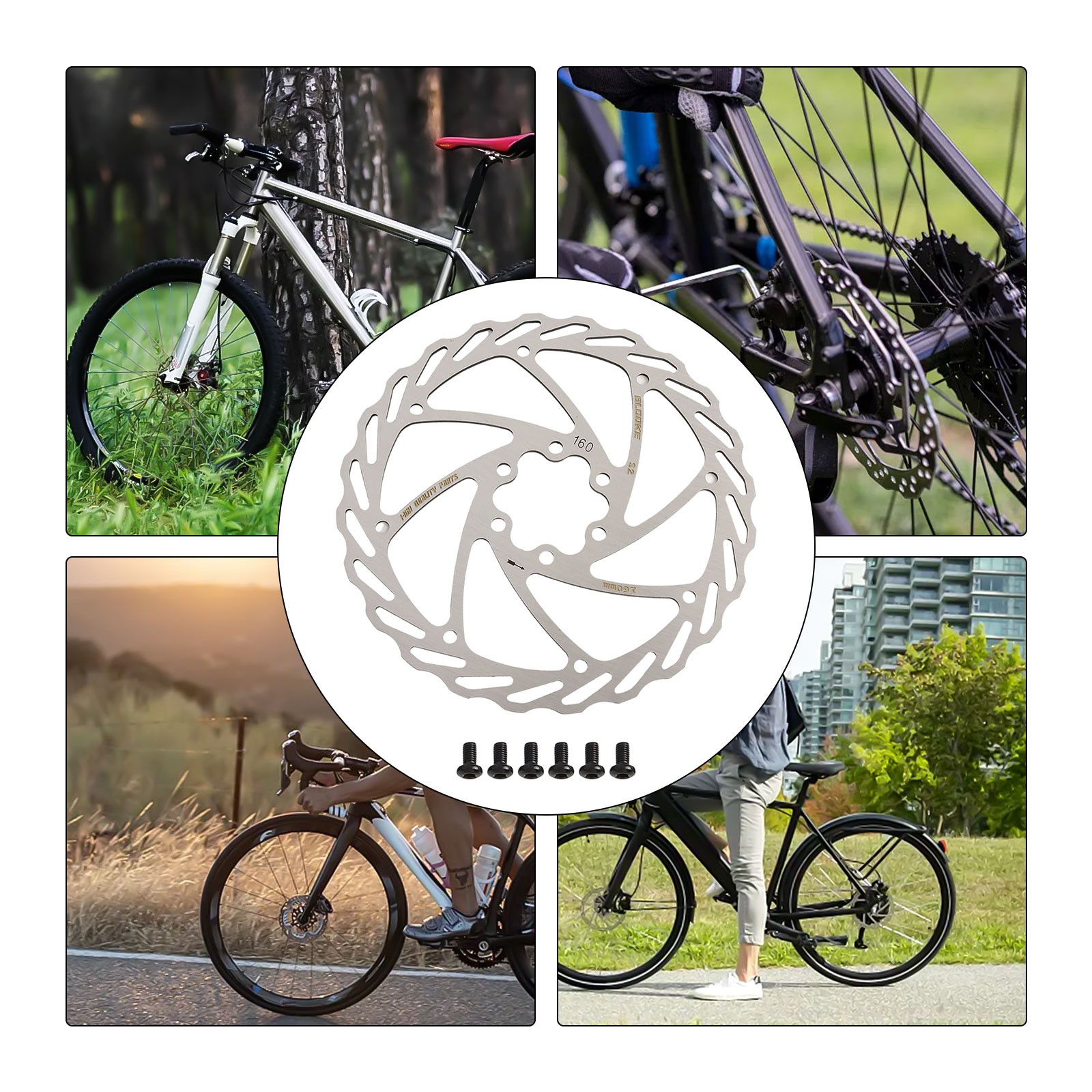 160/180/203mm Scheibenbremse Fahrrad Bremsscheibe MTB Fahrrad Langlebig - Bild 21 von 31