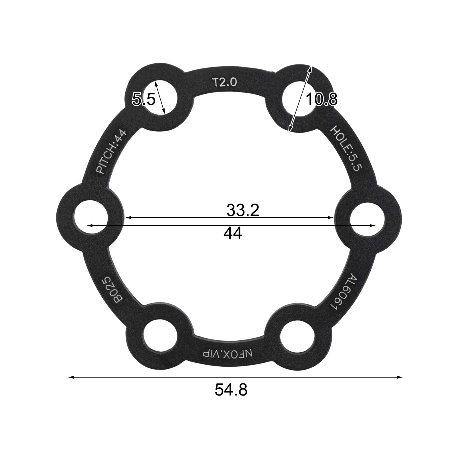 Schwerlast Aluminiumlegierung Elektroroller Bremsscheibe Abstandhalter 60x60x6 mm Größe - Bild 17 von 61