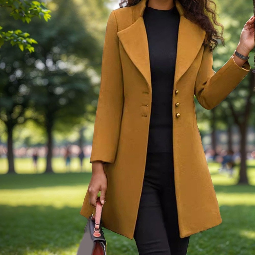 Lightweight Womens Slim Fit MidLength Overcoat suitable for Any Occasion - Picture 13 of 24