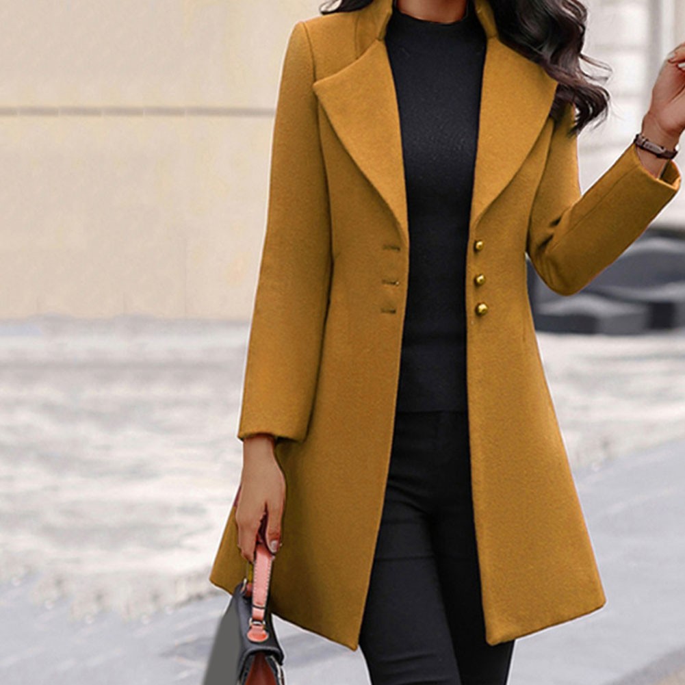 Lightweight Womens Slim Fit MidLength Overcoat suitable for Any Occasion - Picture 14 of 24