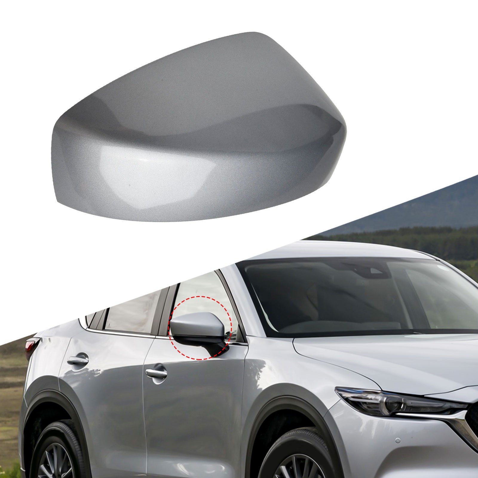 For Mazda CX-5 2017-2023 Driver Passenger Side Mirror Cap Cover,Replacement - Picture 28 of 60
