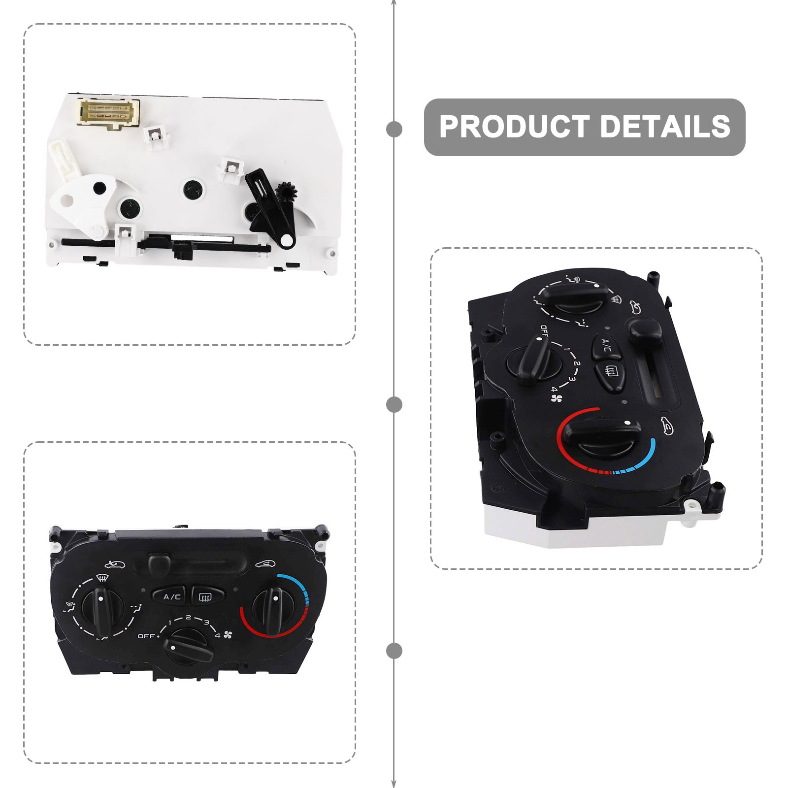 Control Switch No Drilling Required Quick Installation Car Air Conditioning - Picture 7 of 12