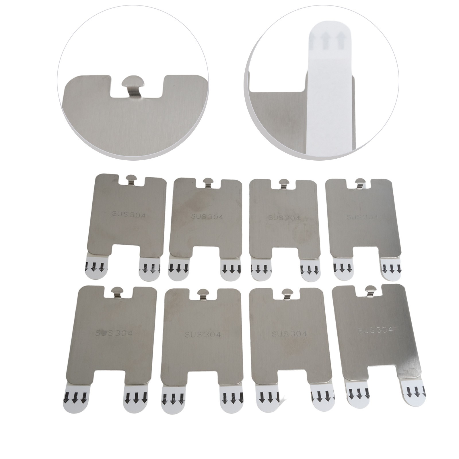 Stainless Steel Hook Set 8pcs for Hanging Pictures Without Damaging Walls