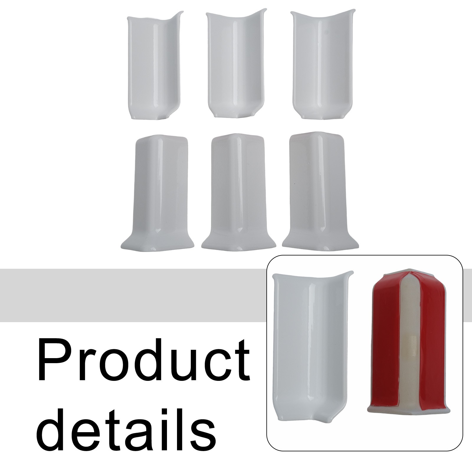 Diverse Color Options Decorative Wall Base Trim Block Set of Six Pieces