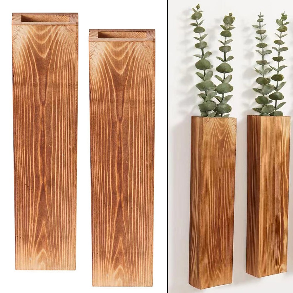 Stilvolle vertikale Blumentpfe 2er Set Wand Pflanzgefe aus Holz fr den  I | eBay.de
