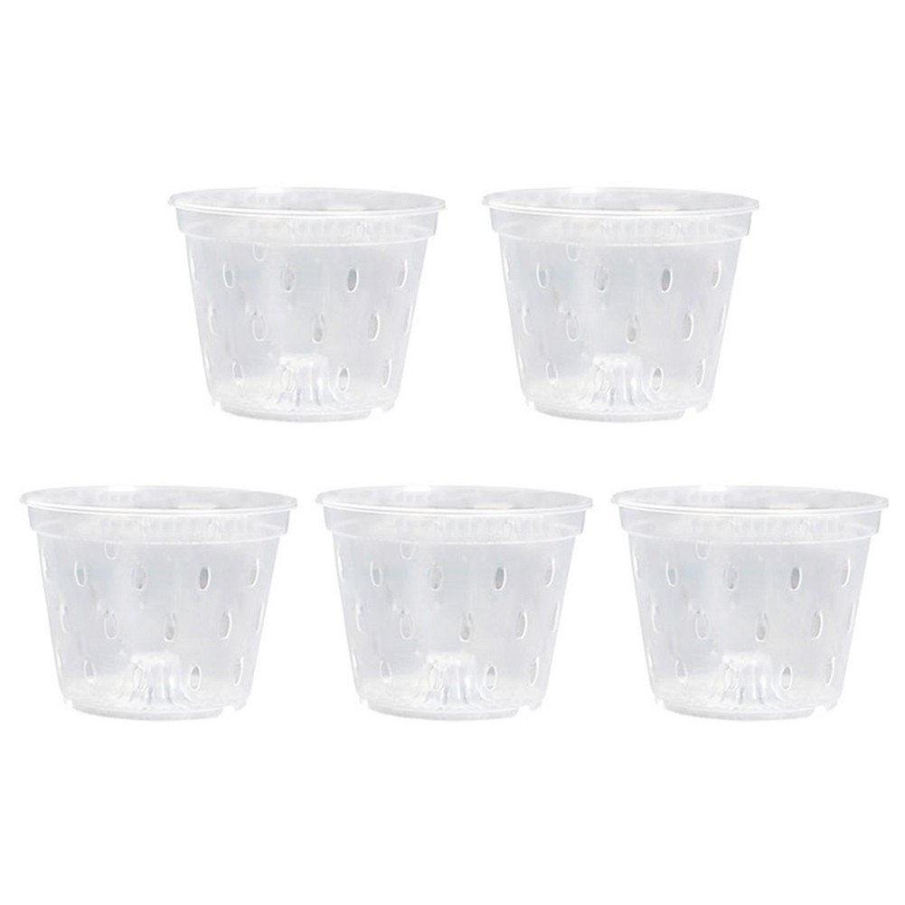 Set of 5 Clear Plastic Orchid Containers for Nurturing Plants For Indoors - Picture 7 of 11