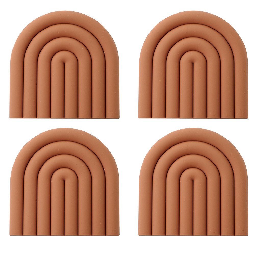 4pcs Insulated Silicone Trivets For Hot Dish Holders Stylish Kitchen Decor - Picture 40 of 42