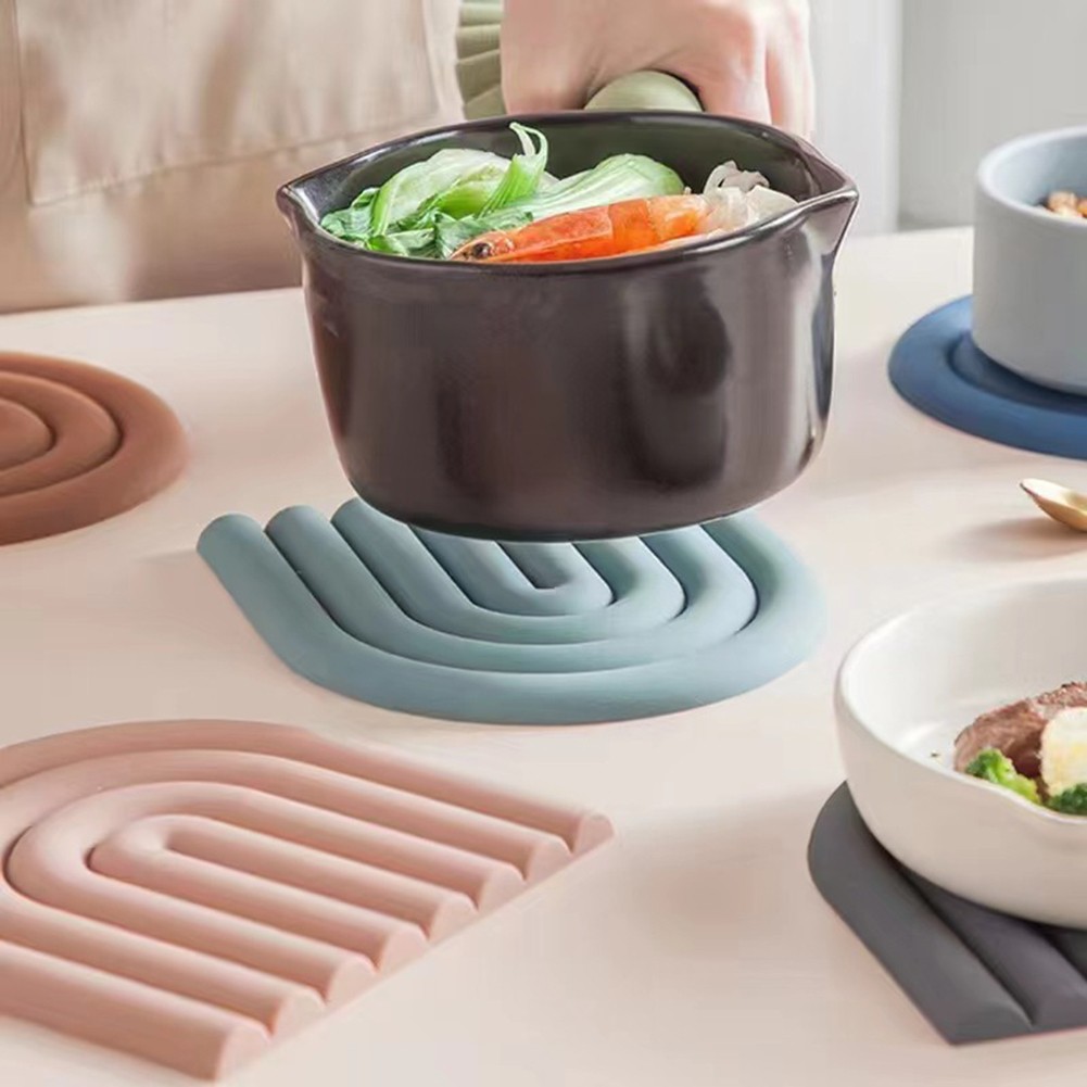 4pcs Insulated Silicone Trivets For Hot Dish Holders Stylish Kitchen Decor - Picture 32 of 42