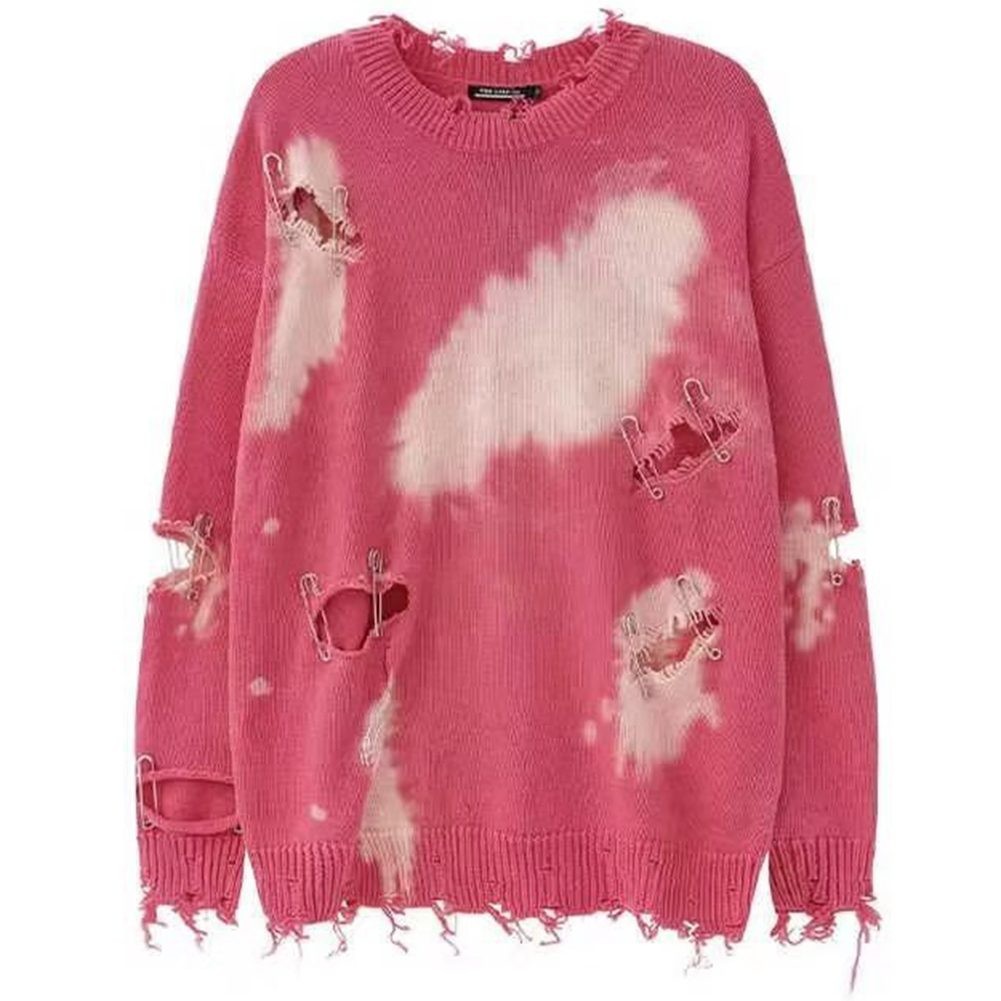 Men's Stylish O Neck Knit Sweater with Tie Dye Pattern for Casual Days - Picture 14 of 52