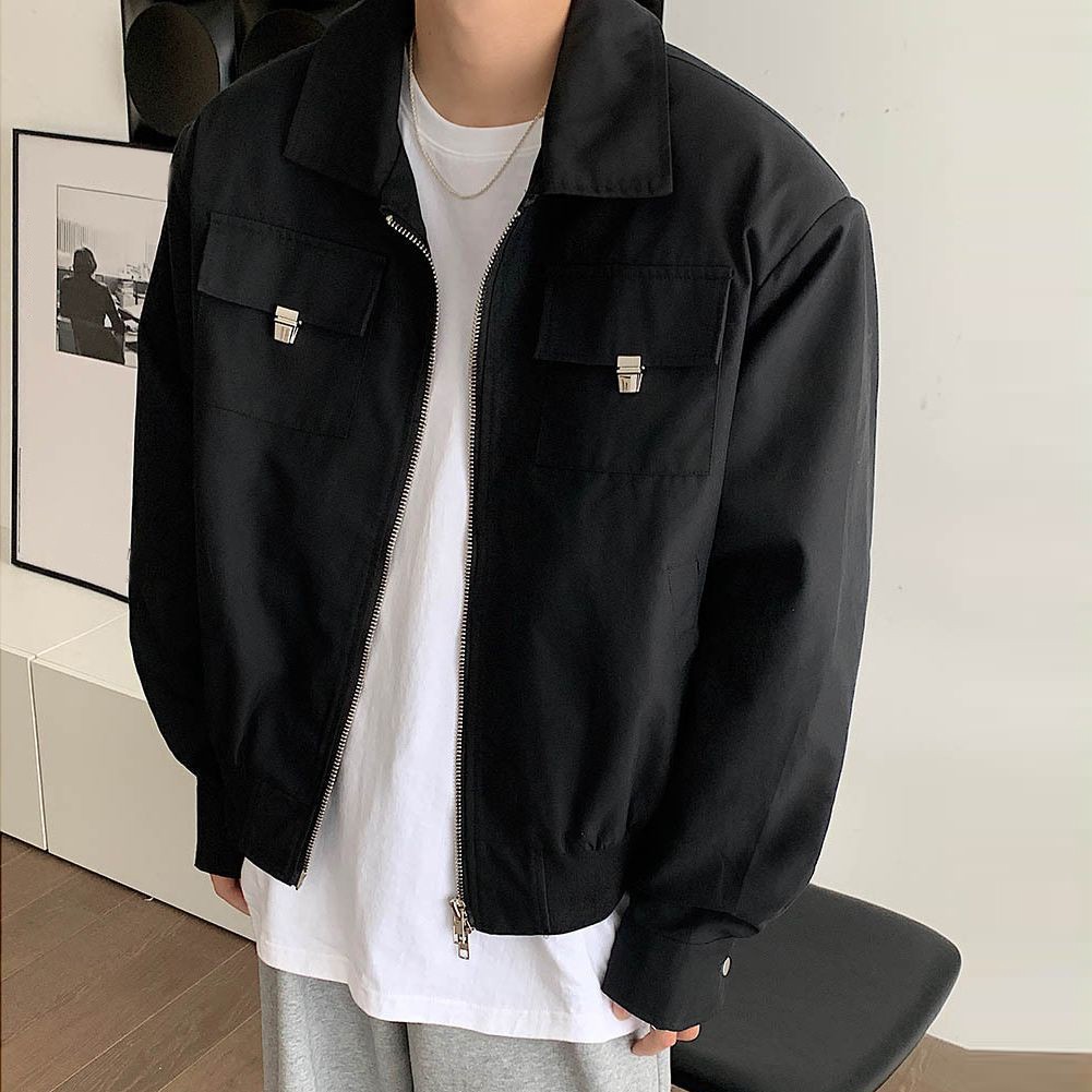 Lapel Neck Mens Casual Jacket Perfectly Suited for Spring and Fall Styles - Picture 18 of 57