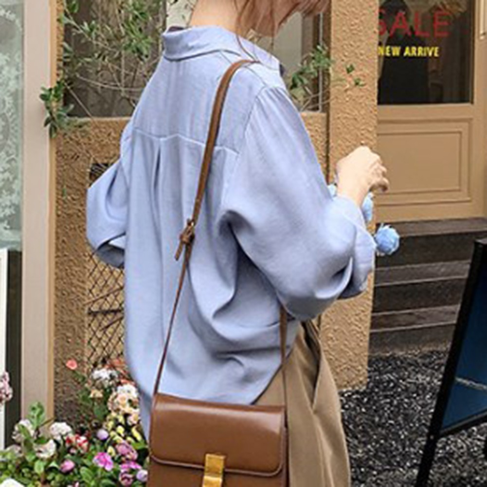 Womens Classic Long Sleeve Casual Shirts Stylish and Functional Design - Picture 16 of 42