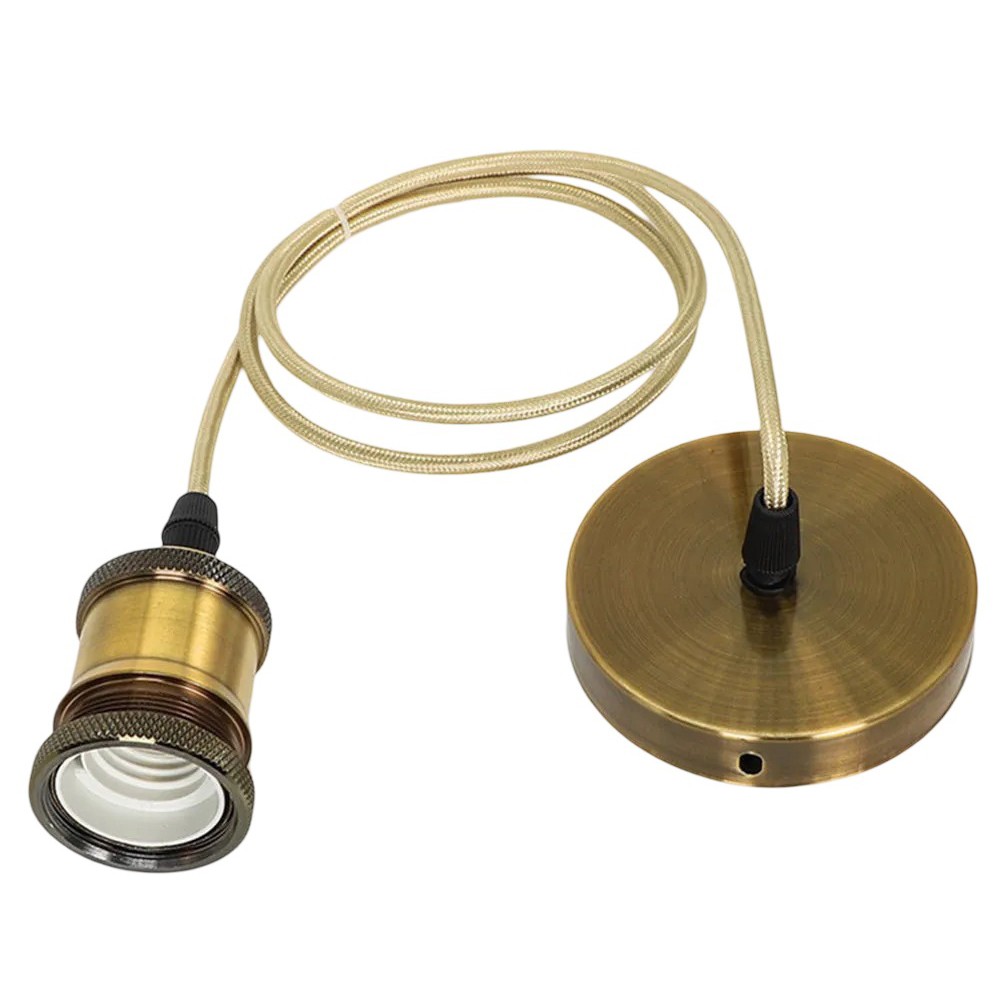 E27 Compatible Retro Ceiling Pendant Fitting for Enhancing Home Ambiance - Picture 19 of 26