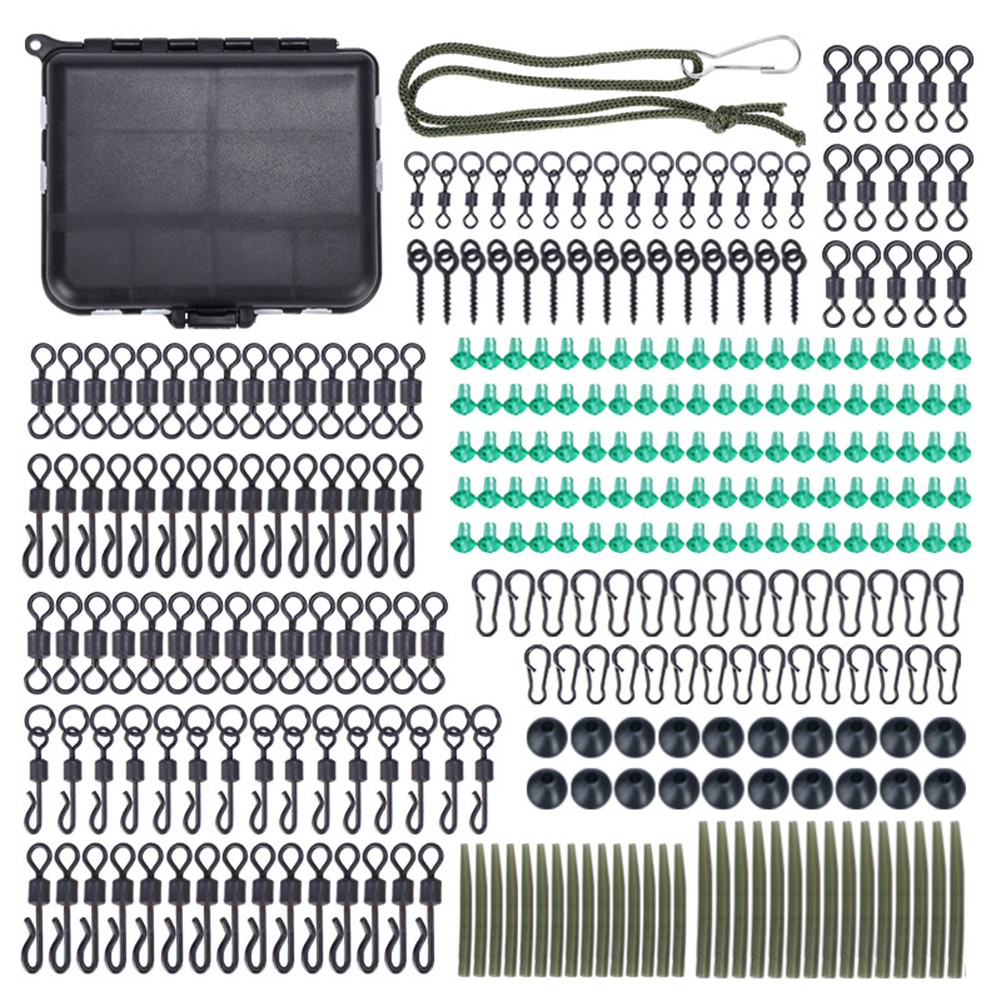 Kit De 50 Accessoires Pour Pêche à La Carpe - Hélicoptères, émerillons, Clips, Anti-enchevêtrement