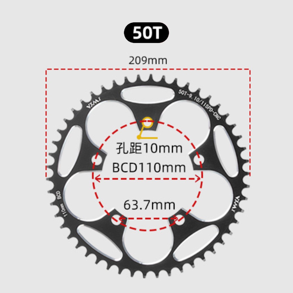 Plateau Vélo Route Alliage Aluminium 5 Trous - Neuf, BCD 110, 50T-58T