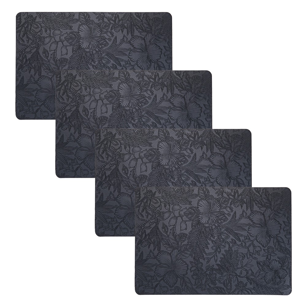 Tovagliette eleganti floreali in pelle PU set 4 pezzi lavabili resistenti al cal - Foto 13 di 18