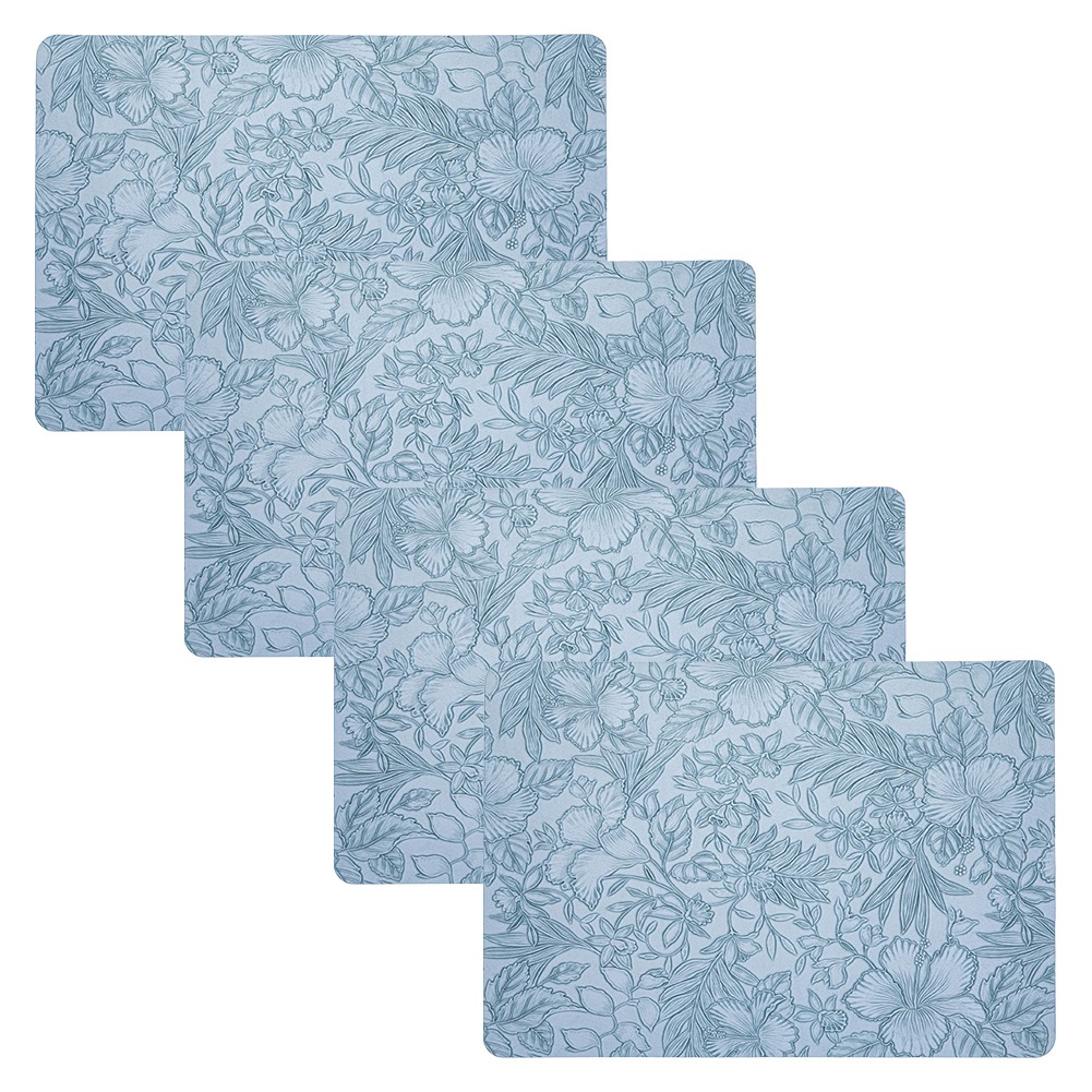 Tovagliette eleganti floreali in pelle PU set 4 pezzi lavabili resistenti al cal - Foto 16 di 18