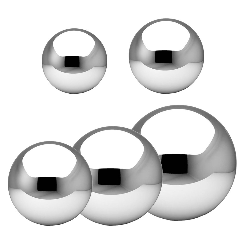 Boules de jardin réfléchissantes en acier inoxydable pour décoration extérie - Photo 17/23