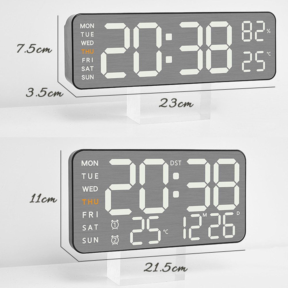 Compact LED Alarm Clock with 12/24 Hour Format and Celsius/Fahrenheit Toggle - Picture 20 of 42