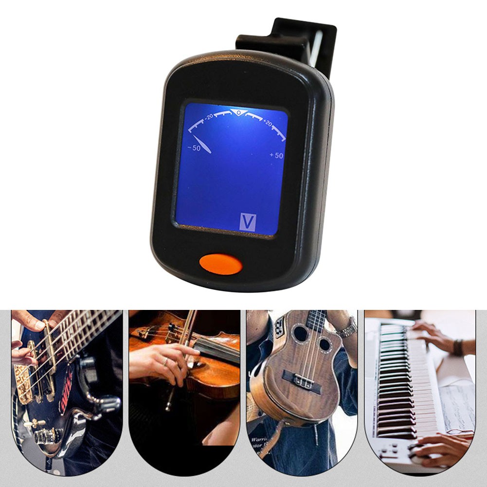 Accordeur Guitare Clip Universel – Clip 360°, Écran Clair, Pour Guitare, Basse, Violon, Ukulélé – Précision ±0.5 Cent
