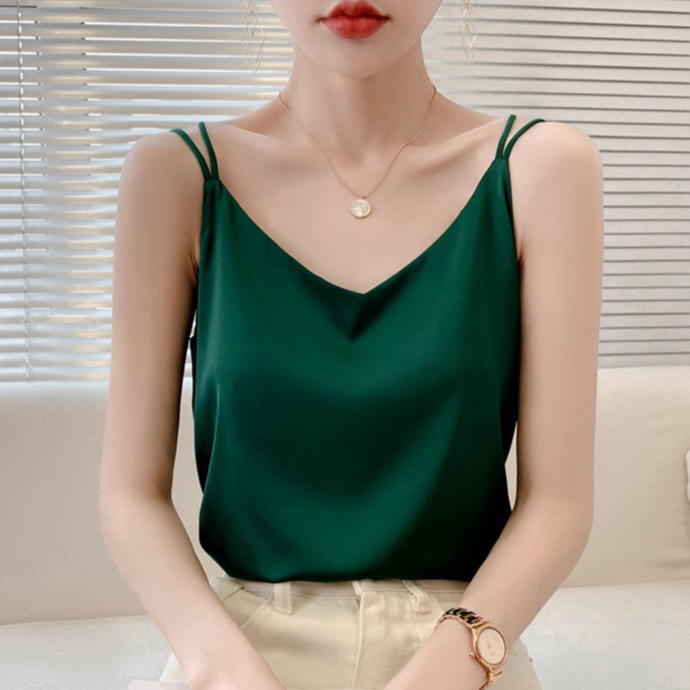 Sophisticated Womens Spaghetti Strap Camisole Ideal for Layering Outfits - Picture 13 of 30