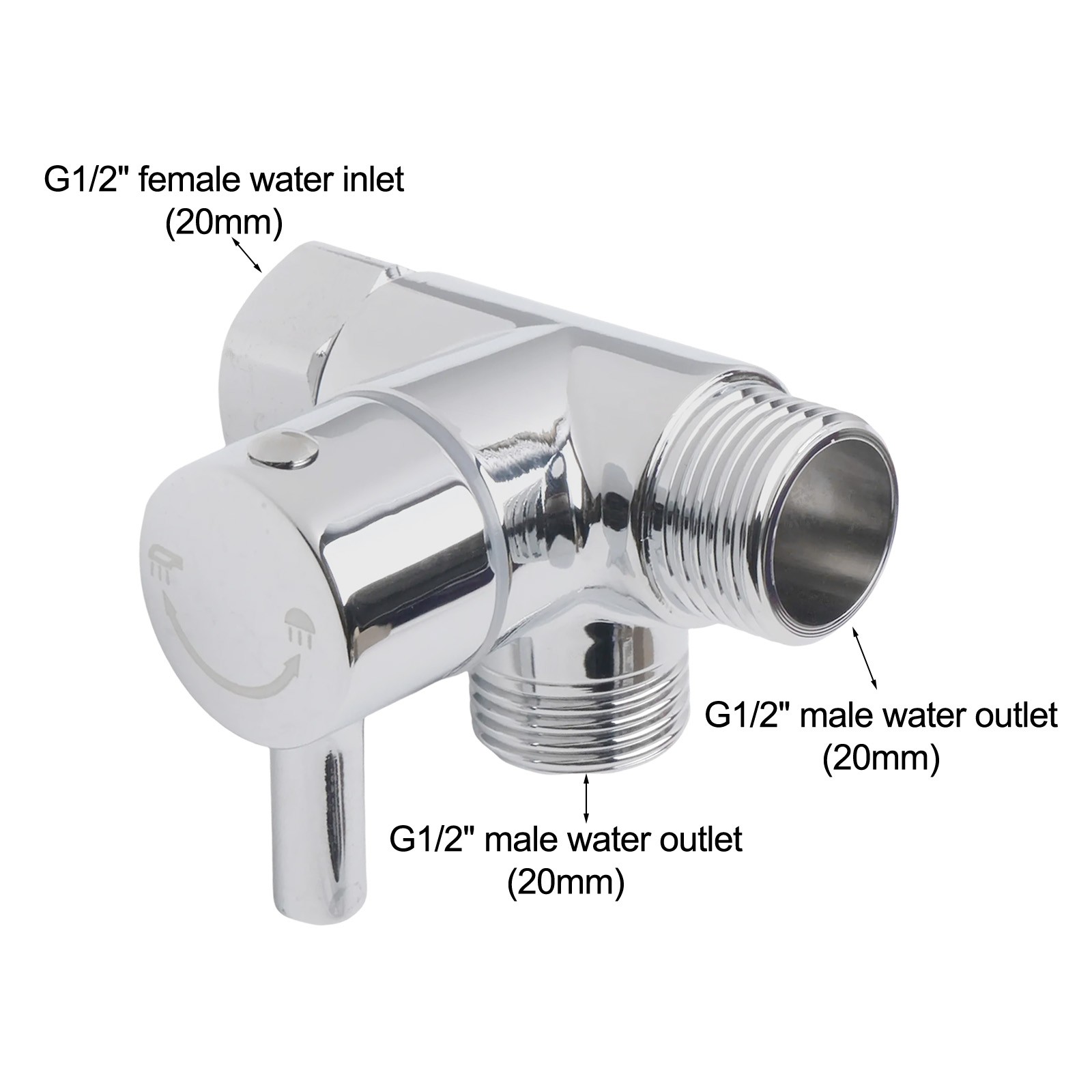 None Diverter Shower Diverter None Resistant Sturdy Corrosion-resistant - Picture 17 of 33