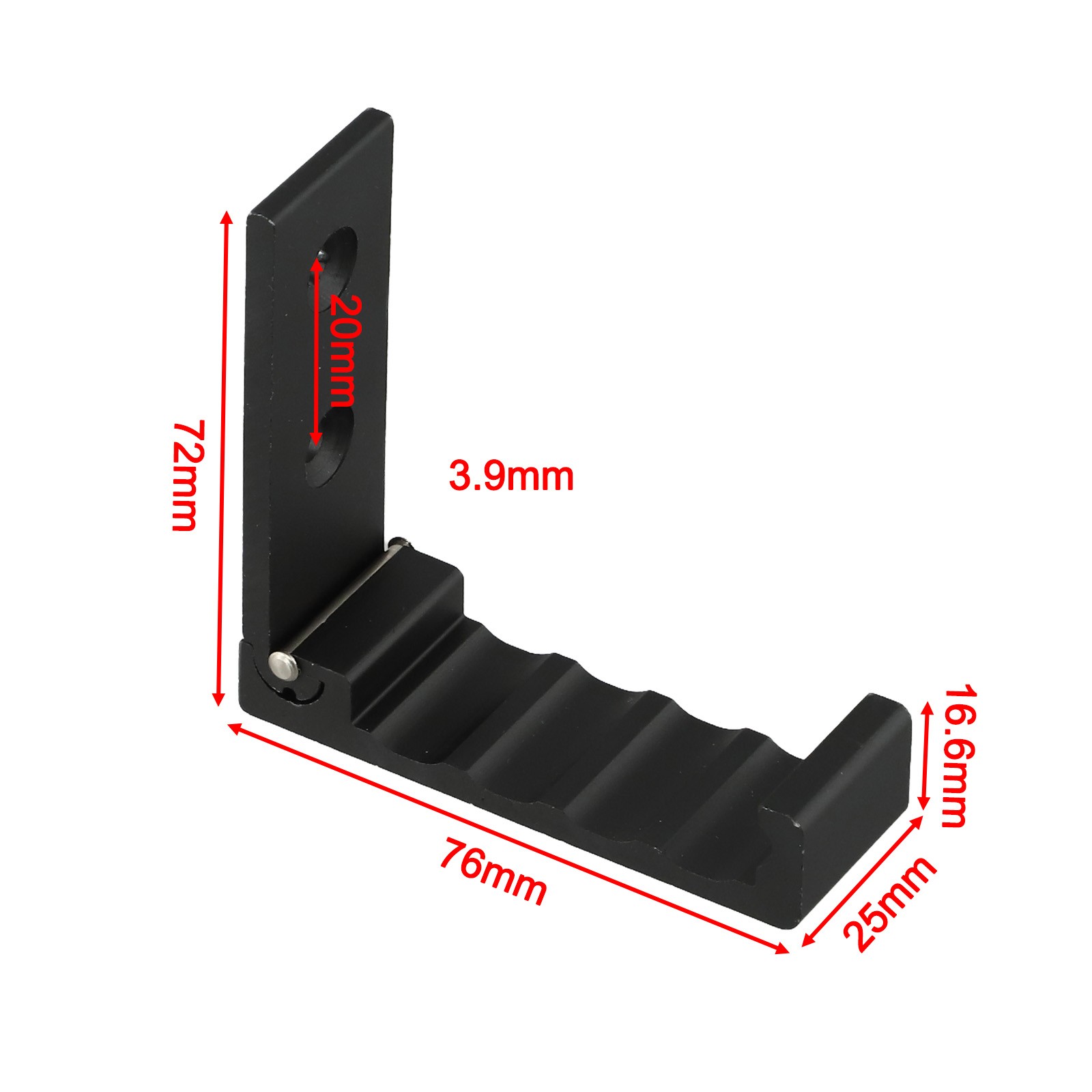 Folding Aluminum Alloy Coat Hook with Screws for Easy Install