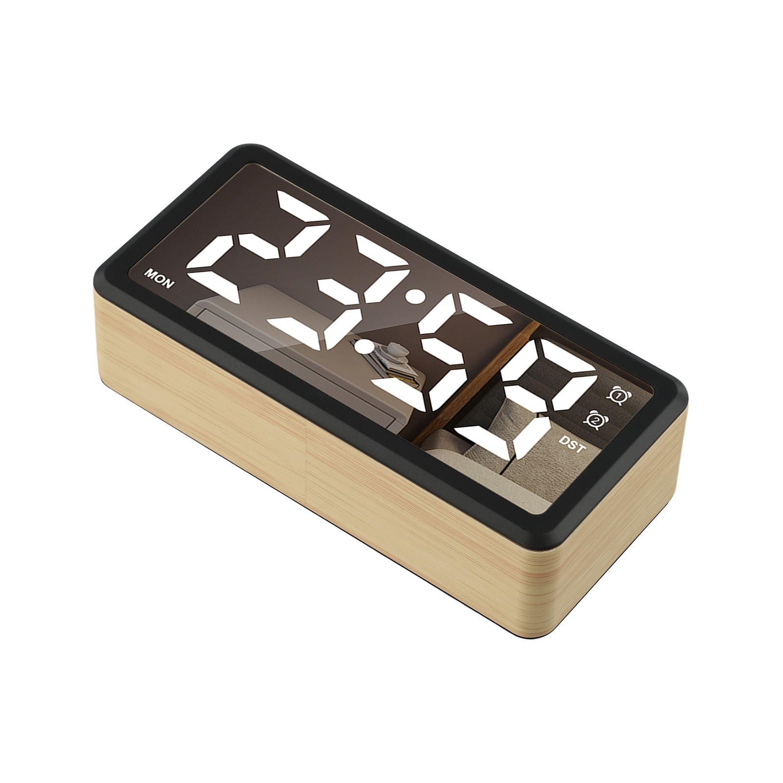 Sleek Compact Digital Alarm Clock Offering 5 Level Brightness Adjustment